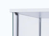Bellatrix Rectangular 4-shelf Curio Cabinet White and Clear - De Avenue Furniture