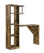 Belvedere 5-shelf Bar Table Storage Antique Nutmeg - De Avenue Furniture