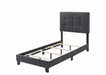 Mapes Tufted Upholstered Twin Bed Charcoal - De Avenue Furniture