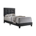 Mapes Tufted Upholstered Twin Bed Charcoal - De Avenue Furniture
