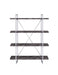 Grimma 4-shelf Bookcase Rustic Grey Herringbone - De Avenue Furniture