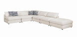 Serene Upholstered Rectangular Ottoman Beige - De Avenue Furniture