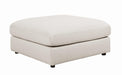 Serene Upholstered Rectangular Ottoman Beige - De Avenue Furniture