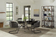 Banner Upholstered Dining Chair Anthracite and Matte Black - De Avenue Furniture