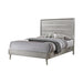 Ramon Eastern King Panel Bed Metallic Sterling - De Avenue Furniture