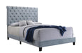 Warner Queen Upholstered Bed Slate Blue - De Avenue Furniture
