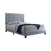 Warner Eastern King Upholstered Bed Slate Blue - De Avenue Furniture
