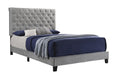 Warner Eastern King Upholstered Bed Grey - De Avenue Furniture