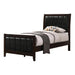 Carlton Twin Upholstered Panel Bed Cappuccino and Black - De Avenue Furniture