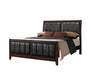 Carlton Full Upholstered Panel Bed Cappuccino and Black - De Avenue Furniture