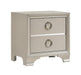 Salford 2-drawer Nightstand Metallic Sterling - De Avenue Furniture