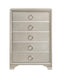 Salford 5-drawer Chest Metallic Sterling - De Avenue Furniture