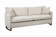 Corliss Upholstered Arched Arms Sofa Beige - De Avenue Furniture