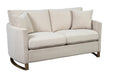 Corliss Upholstered Arched Arms Loveseat Beige - De Avenue Furniture