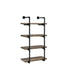 Elmcrest 24-inch Wall Shelf Black and Rustic Oak - De Avenue Furniture