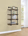 Elmcrest 24-inch Wall Shelf Black and Rustic Oak - De Avenue Furniture