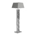 Carmen Geometric Base Floor Lamp Silver - De Avenue Furniture