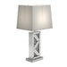 Carmen Geometric Base Table Lamp Silver - De Avenue Furniture