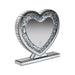 Euston Heart Shape Table Mirror Silver - De Avenue Furniture