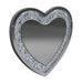 Aiko Heart Shape Wall Mirror Silver - De Avenue Furniture
