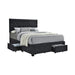 Soledad Queen 4-drawer Button Tufted Storage Bed Charcoal - De Avenue Furniture