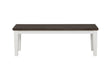 Kingman Rectangular Bench Espresso and White - De Avenue Furniture
