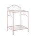 Massi 1-shelf Nightstand with Glass Top Powder Pink - De Avenue Furniture
