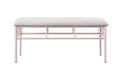 Massi Tufted Upholstered Bench Powder Pink - De Avenue Furniture