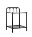 Livingston 1-shelf Nightstand with Glass Top Dark Bronze - De Avenue Furniture