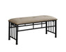 Livingston Upholstered Bench Brown and Dark Bronze - De Avenue Furniture