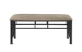 Livingston Upholstered Bench Brown and Dark Bronze - De Avenue Furniture