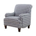 Glenn Recessed Arms Accent Chair Blue - De Avenue Furniture