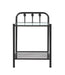 Livingston 1-shelf Nightstand with Glass Top Dark Bronze - De Avenue Furniture