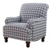 Glenn Recessed Arms Accent Chair Blue - De Avenue Furniture
