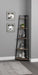Jacksonville 5-tier Corner Bookcase Aged Walnut - De Avenue Furniture