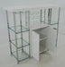 Gallimore 2-door Bar Cabinet with Glass Shelf High Glossy White and Chrome - De Avenue Furniture