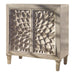 Clarkia Accent Cabinet with Floral Carved Door White - De Avenue Furniture