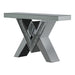 Taffeta V-shaped Sofa Table with Glass Top Silver - De Avenue Furniture