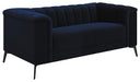 Chalet Tuxedo Arm Loveseat Blue - De Avenue Furniture