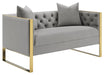 Eastbrook Tufted Back Loveseat Grey - De Avenue Furniture