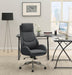 Cruz Upholstered Office Chair with Padded Seat Grey and Chrome - De Avenue Furniture