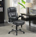 Nerris Adjustable Height Office Chair with Padded Arm Grey and Black - De Avenue Furniture