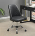 Althea Upholstered Tufted Back Office Chair Grey and Chrome - De Avenue Furniture