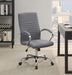Abisko Upholstered Office Chair with Casters Grey and Chrome - De Avenue Furniture