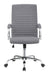 Abisko Upholstered Office Chair with Casters Grey and Chrome - De Avenue Furniture