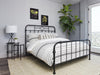 Packlan Eastern King Metal Panel Bed Matte Black - De Avenue Furniture