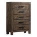 Woodmont 5-drawer Chest Rustic Golden Brown - De Avenue Furniture