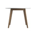 Breckenridge Round Dining Table Matte White and Natural Oak - De Avenue Furniture