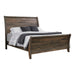 Frederick Queen Sleigh Panel Bed Weathered Oak - De Avenue Furniture