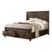 Woodmont Eastern King Storage Bed Rustic Golden Brown - De Avenue Furniture